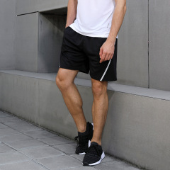 B16D-1 Black with Reflective Grey-Trim Shorts