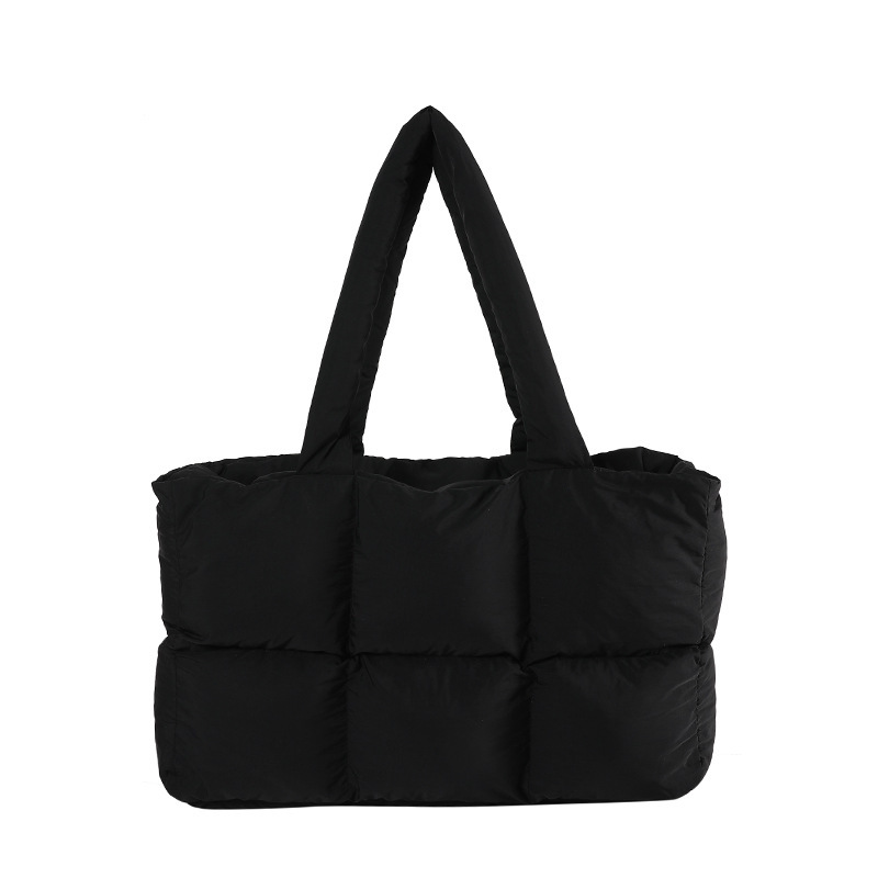 Cross-Border Wholesale Bags Large-Capacity Soft Puff Bag Single-Shoulder Handbag down Jacket Bag Tote Cloud Crossbody Bag