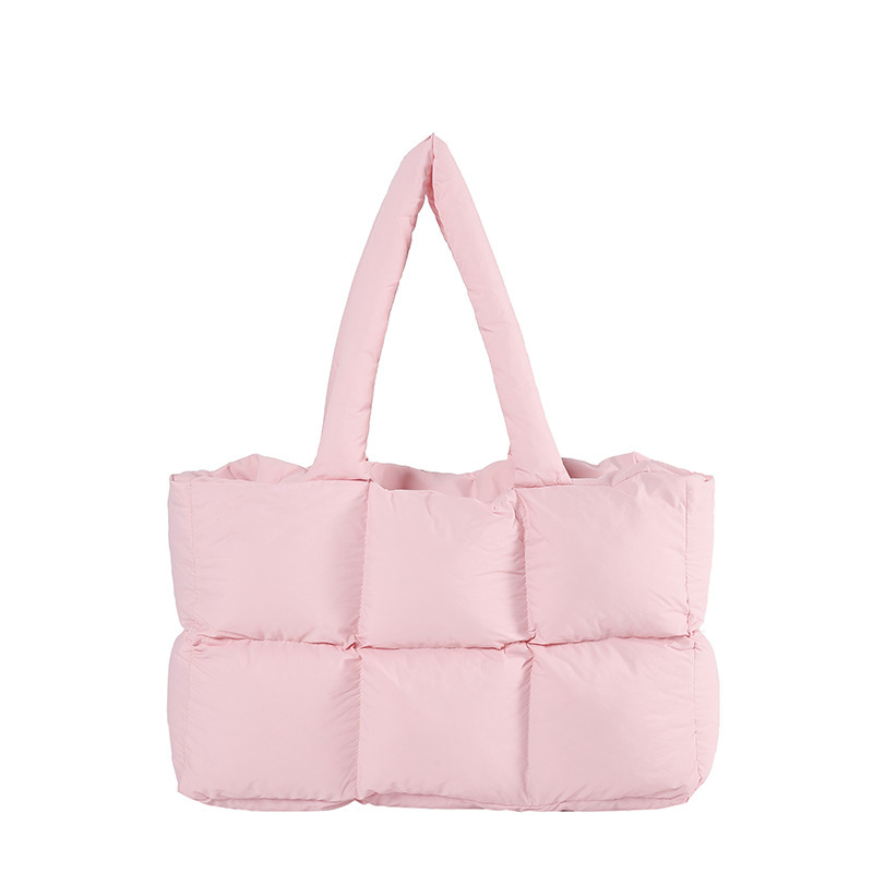 Cross-Border Wholesale Bags Large-Capacity Soft Puff Bag Single-Shoulder Handbag down Jacket Bag Tote Cloud Crossbody Bag