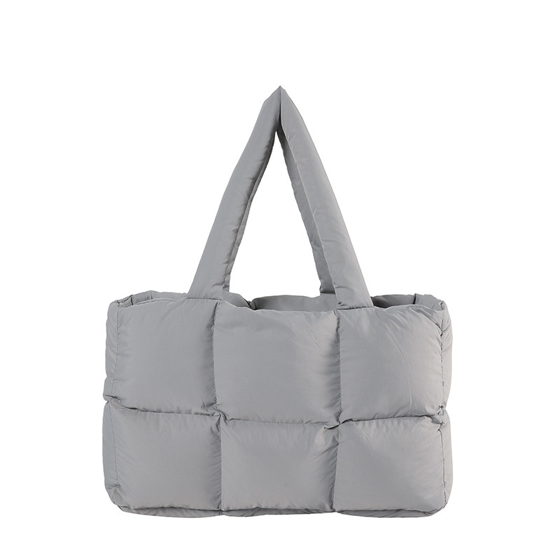 Cross-Border Wholesale Bags Large-Capacity Soft Puff Bag Single-Shoulder Handbag down Jacket Bag Tote Cloud Crossbody Bag