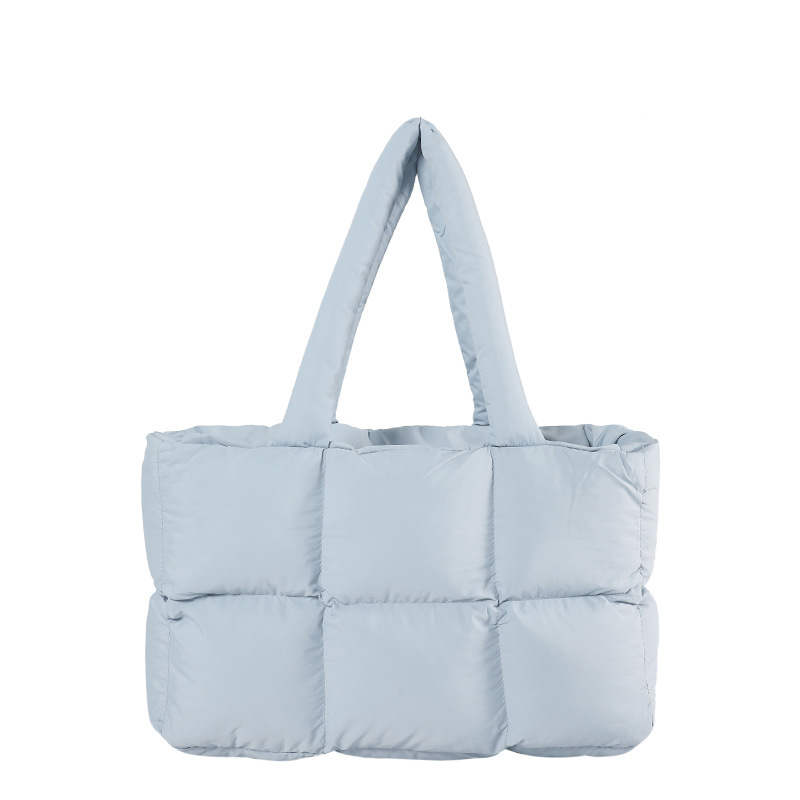 Cross-Border Wholesale Bags Large-Capacity Soft Puff Bag Single-Shoulder Handbag down Jacket Bag Tote Cloud Crossbody Bag