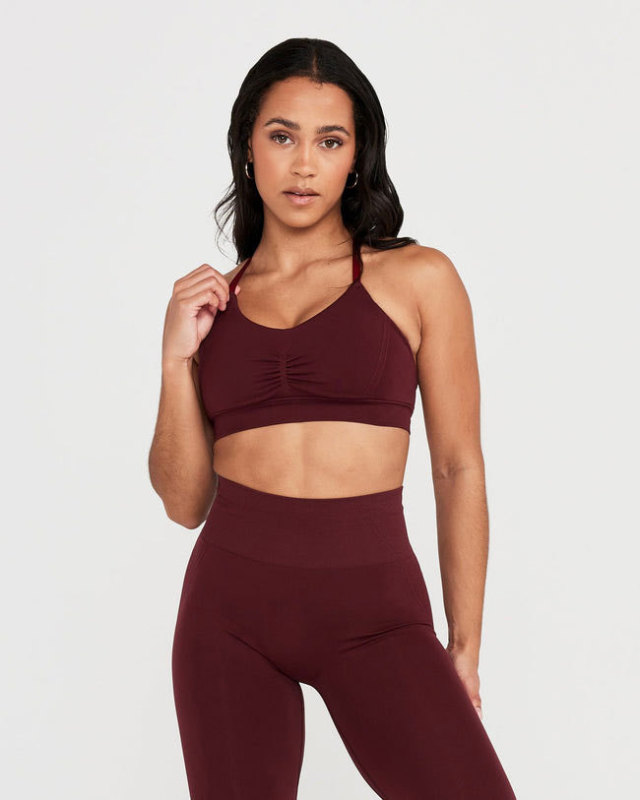 Specially Designed for Cross-border Back Cross Buckle Sports Bra Crescent Tissue Pants Seamless Yoga Bra Pants Set