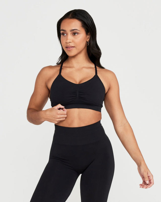 Specially Designed for Cross-border Back Cross Buckle Sports Bra Crescent Tissue Pants Seamless Yoga Bra Pants Set