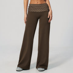 brown white polka dots