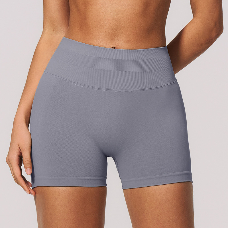 2026 New Seamless Sports Shorts Shaping Yoga Three-Quarter Pants High Waist Hip Lifting Slimming Sports Fitness Pants 4535