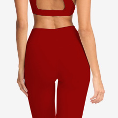 Burgundy trousers