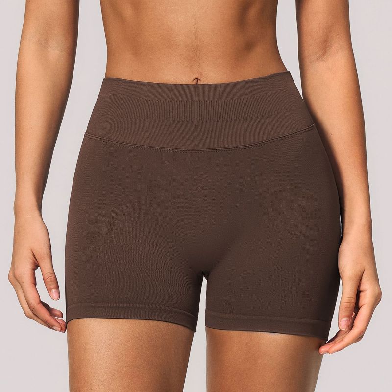 2026 New Seamless Sports Shorts Shaping Yoga Three-Quarter Pants High Waist Hip Lifting Slimming Sports Fitness Pants 4535