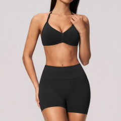 ZC-TZ4535-4-TZ      Halter  Fashion Quick-drying Outdoor Fitness Sports Suit