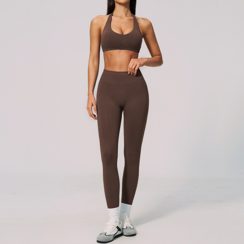 2026 New Seamless Yoga Suit for Women, High Elasticity, Three-Dimensional, Tummy Control, Hip Lifting, Slimming Fitness Sports Set 4535