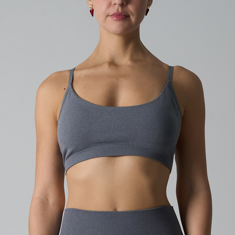 Sports Bra Shockproof Women's Y-Back Beauty Back Fitness Top with Chest Pads, Outerwear Crop Top Yoga Bra for Women