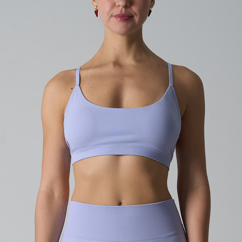 Sports Bra Shockproof Women's Y-Back Beauty Back Fitness Top with Chest Pads, Outerwear Crop Top Yoga Bra for Women