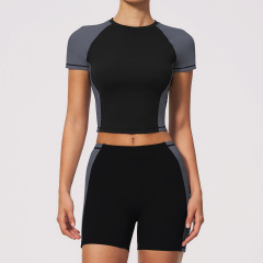 ZC-TZ2567-7-TZ      Women's Fitness  Color Block Yoga Outfit