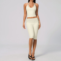 Off-white with black polka dots