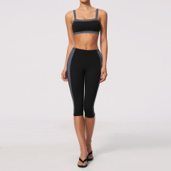 ZC-TZ2567-3-TZ     Contrast-colour Patchwork Yoga Outfit Set