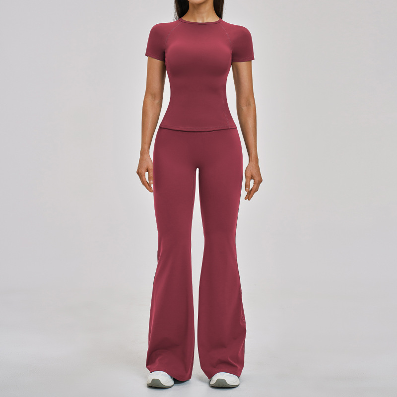Spring New Slim-Fit Quick-Drying Sports Suit Casual Sports Yoga Wear Women's Running Fitness Suit 2546