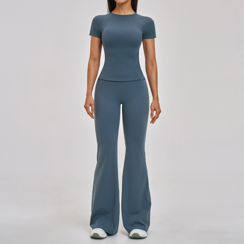 Spring New Slim-Fit Quick-Drying Sports Suit Casual Sports Yoga Wear Women's Running Fitness Suit 2546
