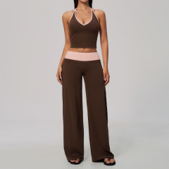 sandalwood brown with pink accents