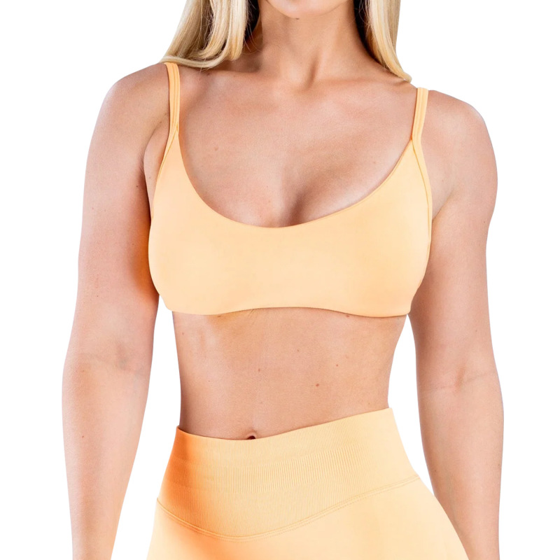 Cross-border European and American seamless yoga bra, quick-drying tight sports underwear, running fitness wear, camisole yoga wear with beautiful back.