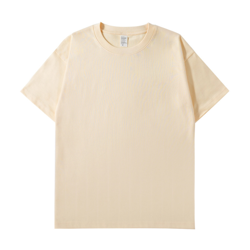 280g Heavyweight Pure Cotton T-Shirt, Combed Cotton, Trendy Brand, Short-Sleeve, Retro, Thickened, European/American Plus Size, DIY