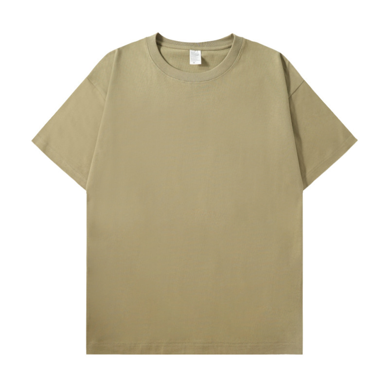 280g Heavyweight Pure Cotton T-Shirt, Combed Cotton, Trendy Brand, Short-Sleeve, Retro, Thickened, European/American Plus Size, DIY
