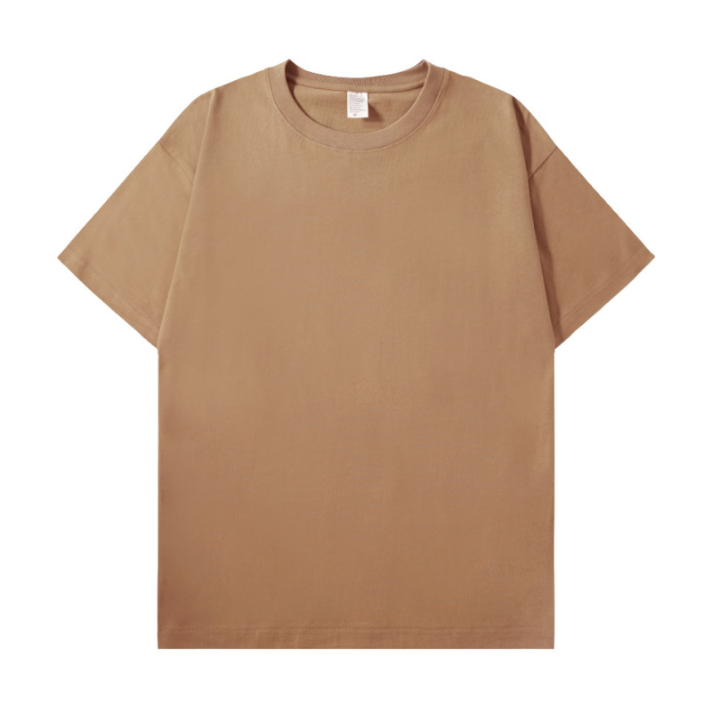 280g Heavyweight Pure Cotton T-Shirt, Combed Cotton, Trendy Brand, Short-Sleeve, Retro, Thickened, European/American Plus Size, DIY