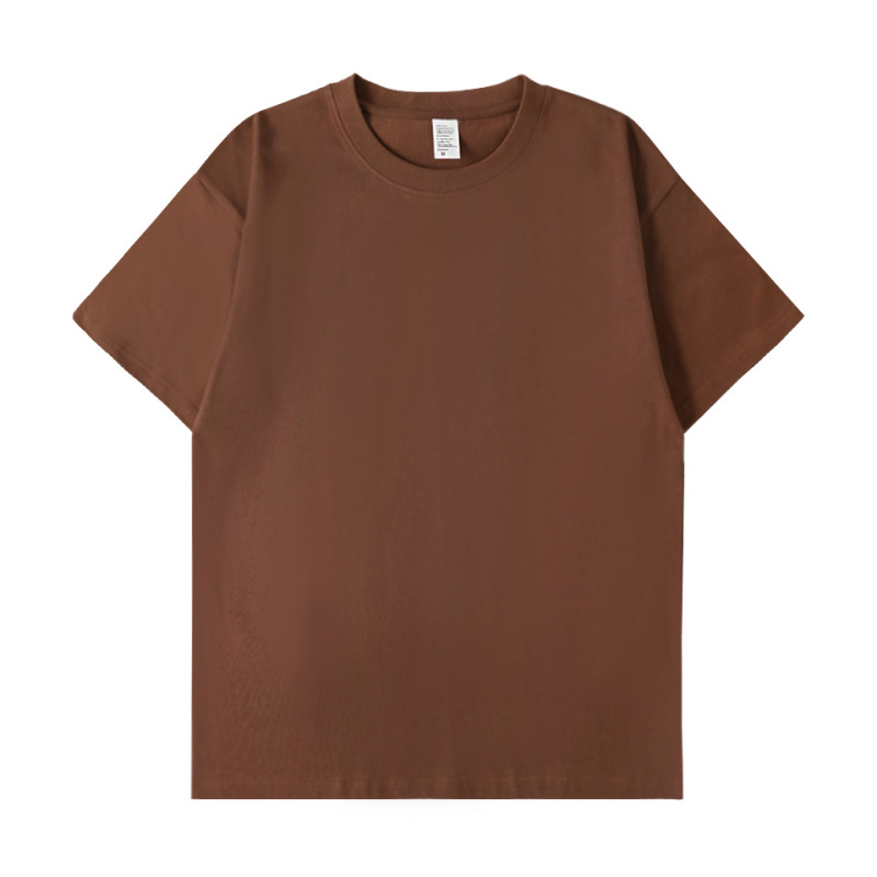 280g Heavyweight Pure Cotton T-Shirt, Combed Cotton, Trendy Brand, Short-Sleeve, Retro, Thickened, European/American Plus Size, DIY