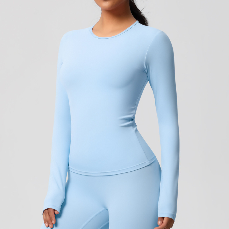 in stock Cross-border Double-sided Sanding Tight Breathable Solid Color Training Yoga Suit Eight-piece Sports Running Fitness Suit for Women