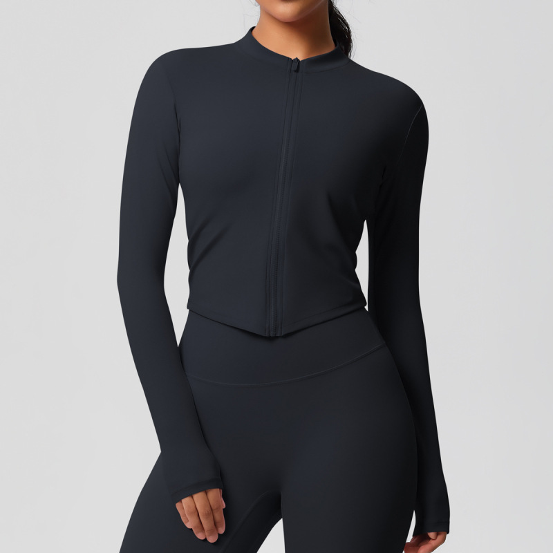 in stock Cross-border Double-sided Sanding Tight Breathable Solid Color Training Yoga Suit Eight-piece Sports Running Fitness Suit for Women
