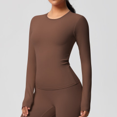 7102 long sleeve-chestnut color