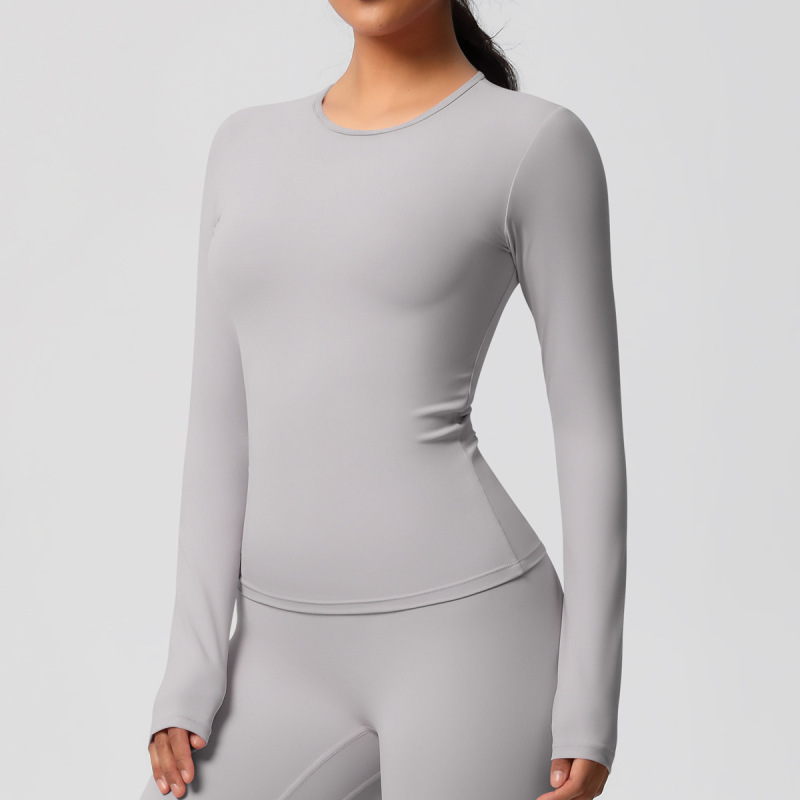 in stock Cross-border Double-sided Sanding Tight Breathable Solid Color Training Yoga Suit Eight-piece Sports Running Fitness Suit for Women