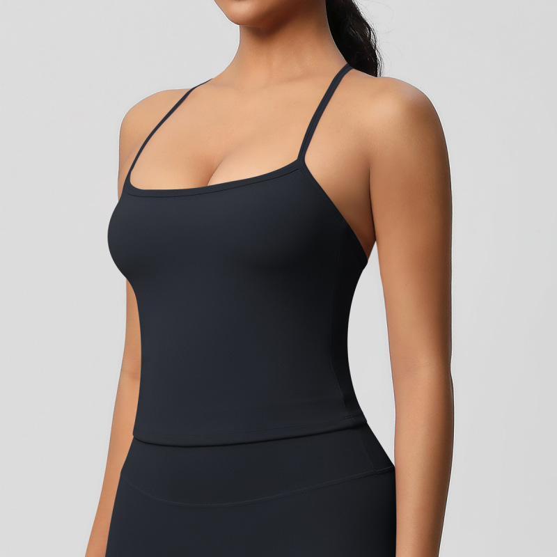 in stock Cross-border Double-sided Sanding Tight Breathable Solid Color Training Yoga Suit Eight-piece Sports Running Fitness Suit for Women