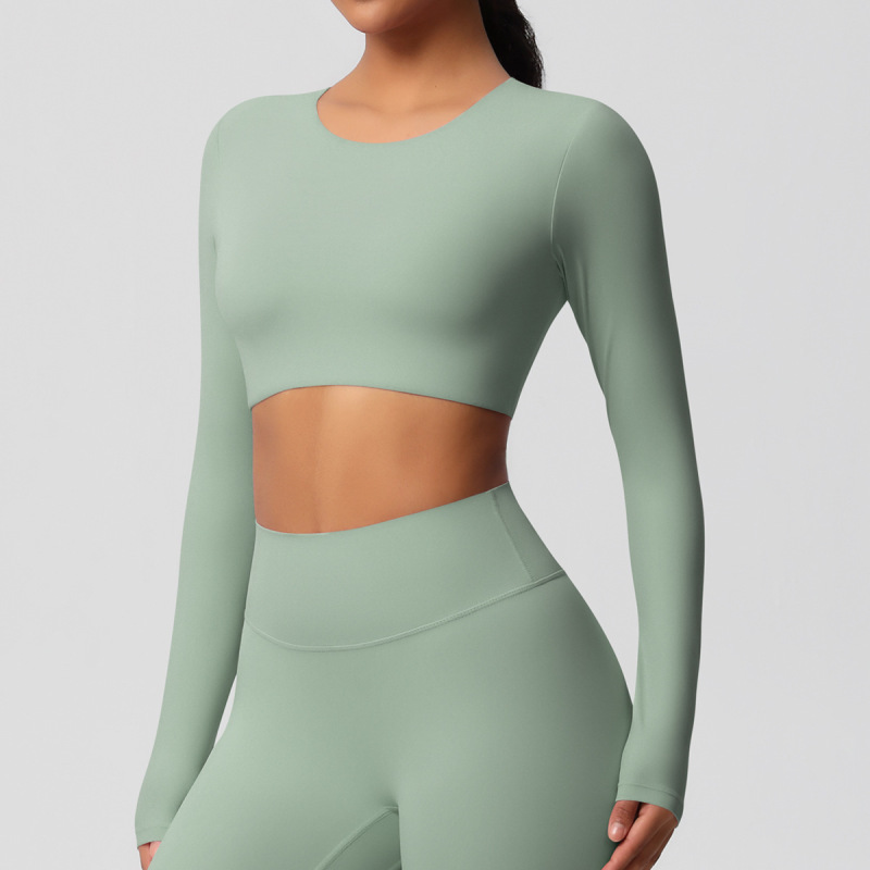 in stock Cross-border Double-sided Sanding Tight Breathable Solid Color Training Yoga Suit Eight-piece Sports Running Fitness Suit for Women
