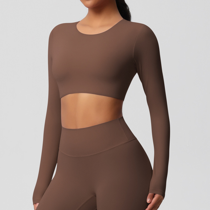 in stock Cross-border Double-sided Sanding Tight Breathable Solid Color Training Yoga Suit Eight-piece Sports Running Fitness Suit for Women