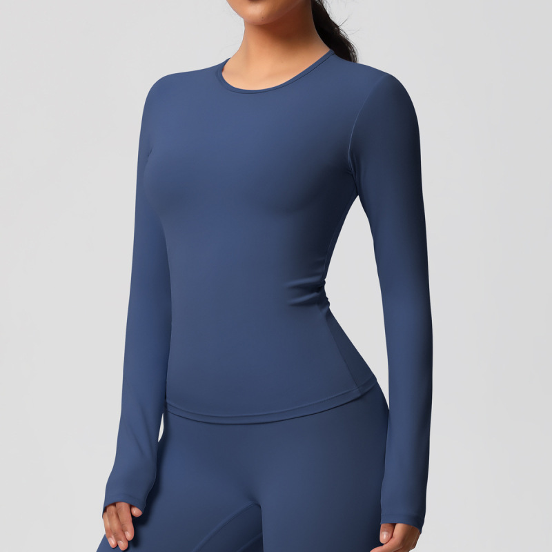in stock Cross-border Double-sided Sanding Tight Breathable Solid Color Training Yoga Suit Eight-piece Sports Running Fitness Suit for Women