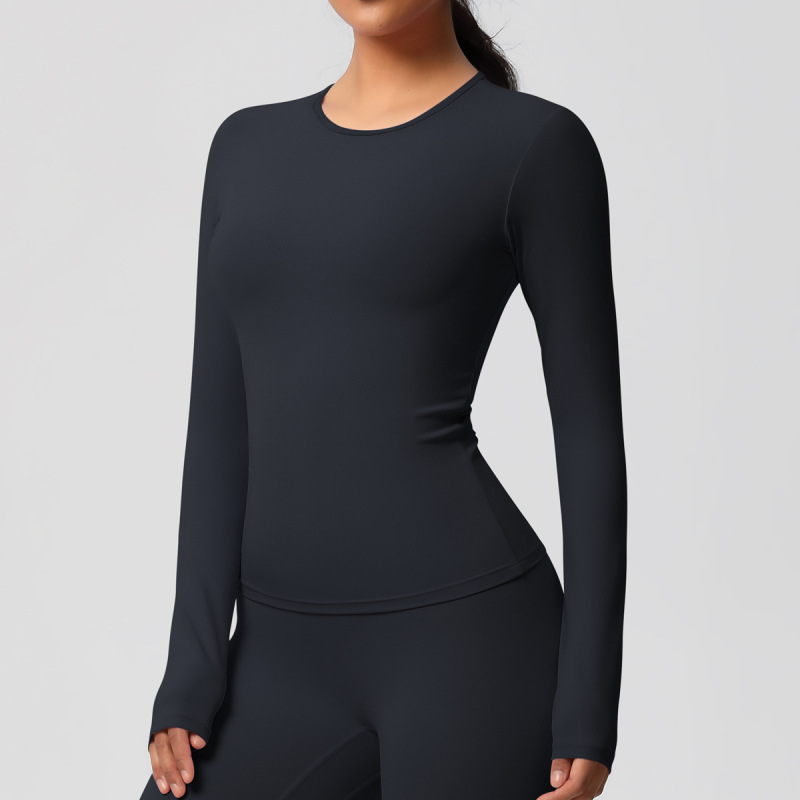 in stock Cross-border Double-sided Sanding Tight Breathable Solid Color Training Yoga Suit Eight-piece Sports Running Fitness Suit for Women