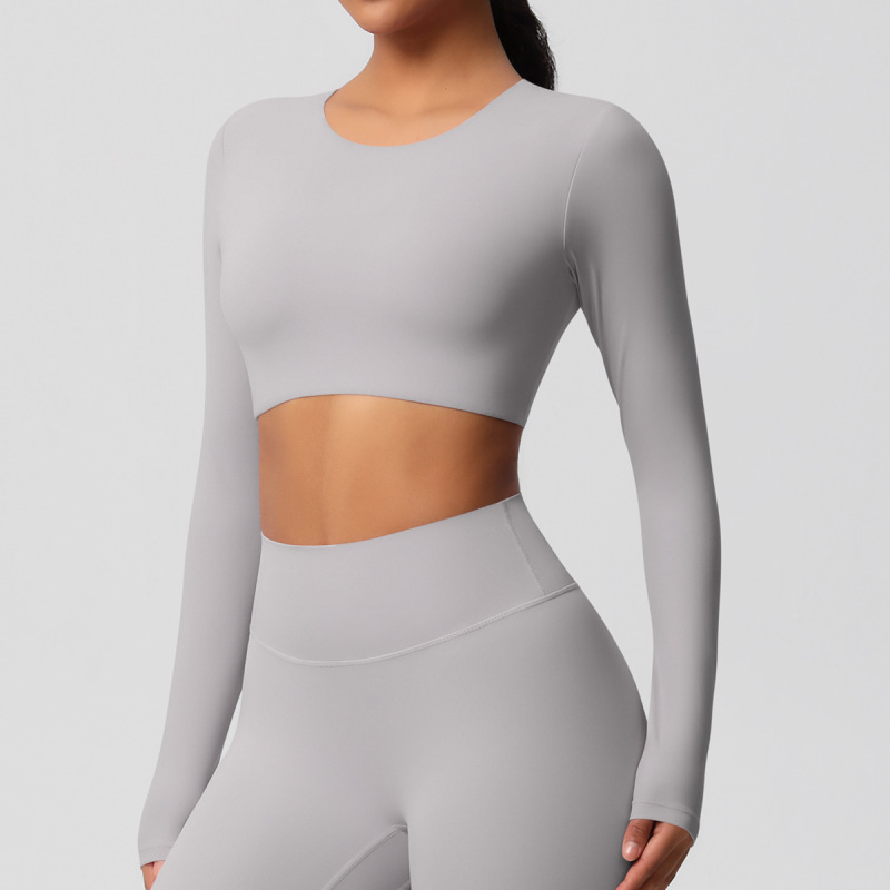 in stock Cross-border Double-sided Sanding Tight Breathable Solid Color Training Yoga Suit Eight-piece Sports Running Fitness Suit for Women
