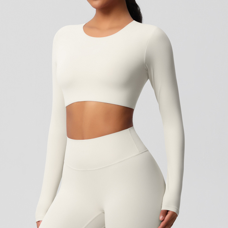 in stock Cross-border Double-sided Sanding Tight Breathable Solid Color Training Yoga Suit Eight-piece Sports Running Fitness Suit for Women