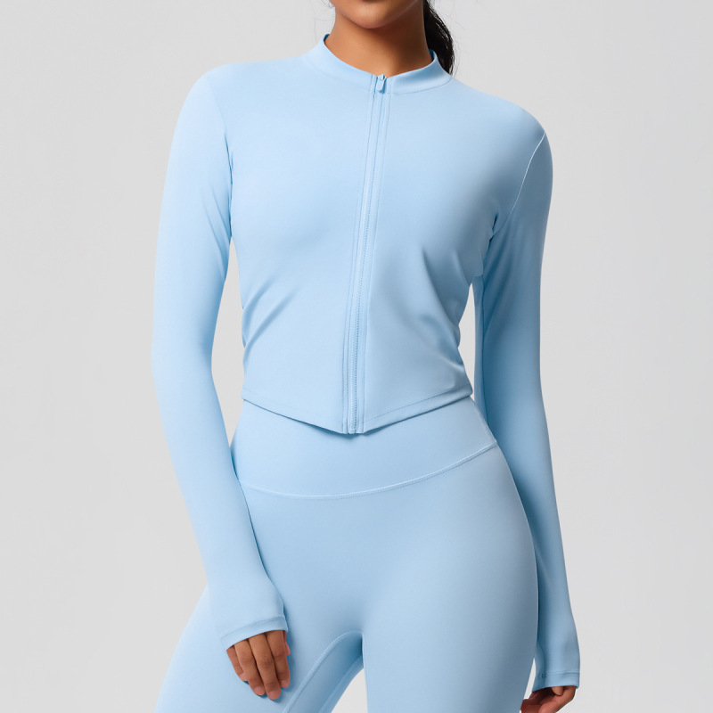 in stock Cross-border Double-sided Sanding Tight Breathable Solid Color Training Yoga Suit Eight-piece Sports Running Fitness Suit for Women