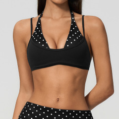 Black with white polka dots