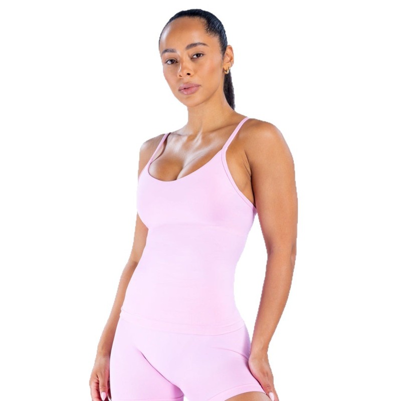 Pengyu U-neck straight shoulder strap sports fitness long tank top, gym yoga tank top, seamless yoga tank top B0830
