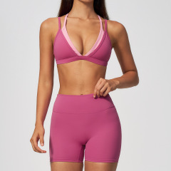 6116-1 bra + 9300 shorts—strawberry pink