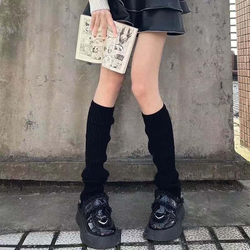 Thai Cool &amp; Hot! JK Knitted Socks, Harajuku Style, Y2K Sweet Japanese School Style, Spring and Autumn Mid-Calf Slouch Socks for Women