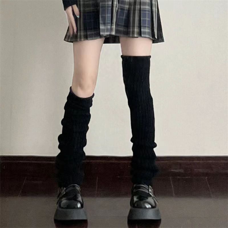 Thai Cool &amp; Hot! JK Knitted Socks, Harajuku Style, Y2K Sweet Japanese School Style, Spring and Autumn Mid-Calf Slouch Socks for Women