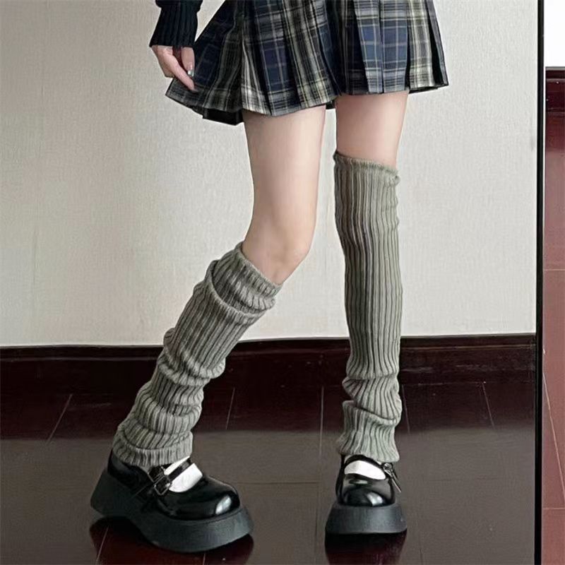 Thai Cool &amp; Hot! JK Knitted Socks, Harajuku Style, Y2K Sweet Japanese School Style, Spring and Autumn Mid-Calf Slouch Socks for Women