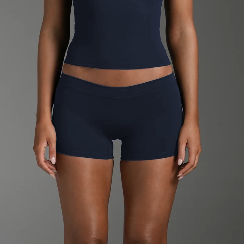 Cross-border European and American style yoga shorts, running fitness shorts, hip-lifting, low-waisted, seamless Pilates tights