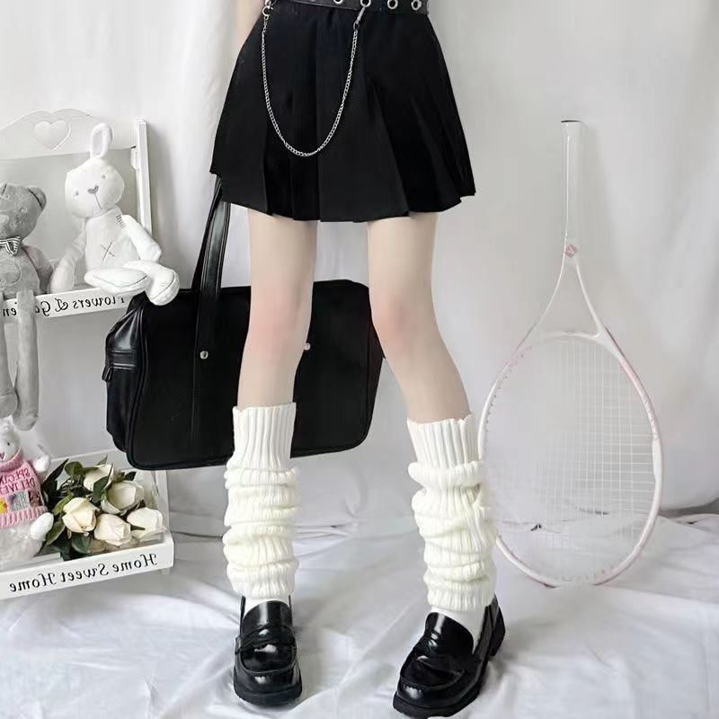 Thai Cool &amp; Hot! JK Knitted Socks, Harajuku Style, Y2K Sweet Japanese School Style, Spring and Autumn Mid-Calf Slouch Socks for Women