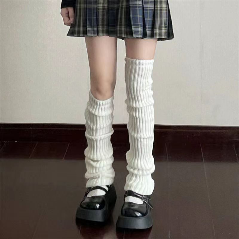Thai Cool &amp; Hot! JK Knitted Socks, Harajuku Style, Y2K Sweet Japanese School Style, Spring and Autumn Mid-Calf Slouch Socks for Women