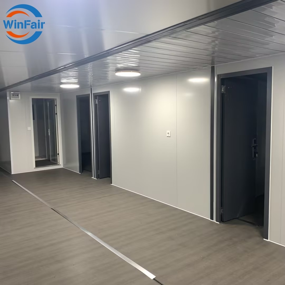 WinFair Container Mobile Homes 40Ft Luxury Prefabricated Folding House 3 Bedrooms A Frame House And Living Room With Toilet