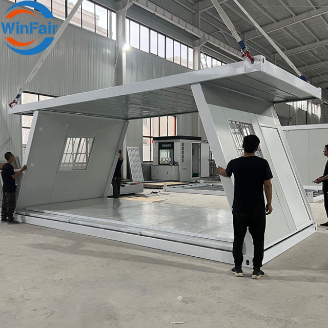 WinFair Very Big Easy foldable Steel Residential Living Mobile Prefab Home Hotel Camping Fold Out Folding-Container-House