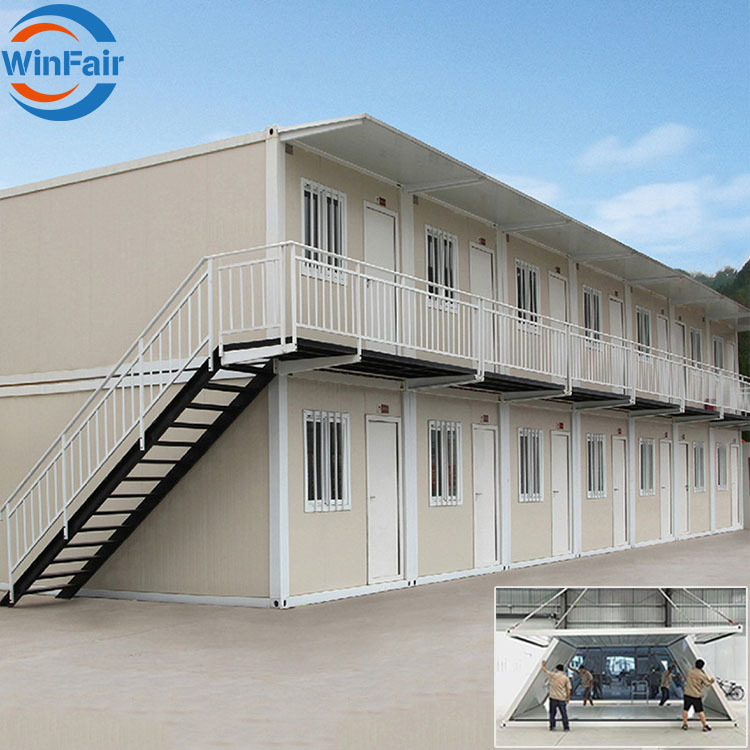 WinFair Very Big Easy foldable Steel Residential Living Mobile Prefab Home Hotel Camping Fold Out Folding-Container-House